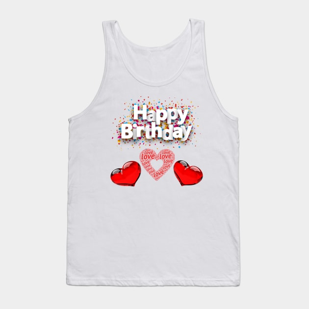 T-shirt happy birthday Tank Top by Younis design 